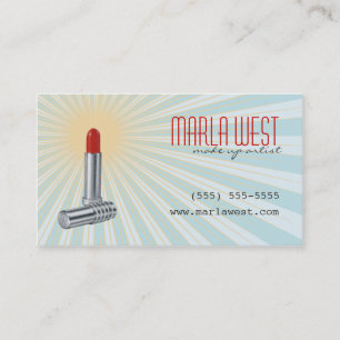  lipstick Retro Makeup Artistisch Visitekaartje