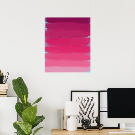 Lipstick: roze Abstracte kunstafdrukken Poster (Thuiskantoor)
