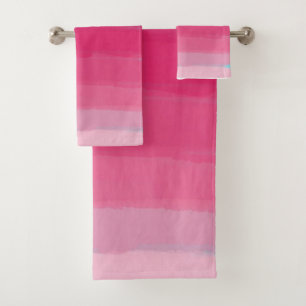 Lipstick: Roze Abstracte schaduwen Bad Handdoek
