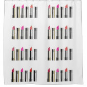 Lipstick schoonheidsmake-up glam girly cosmetics douchegordijn (Voorkant)