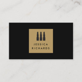 Lipstick Trio Logo voor Freelance Makeup Artist I Visitekaartje