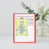 Lipstick wensen voor het nieuwe jaar feestdagenkaart (Staand voorkant)