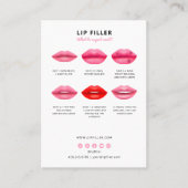 Lipvuller nazorginstructies Lipinjecties Visitekaartje (Voorkant)
