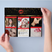 Lipzinnige informatie - Drievoudige rode lippen Flyer (Hand)