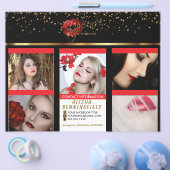 Lipzinnige informatie - Drievoudige rode lippen Flyer (Enkel)