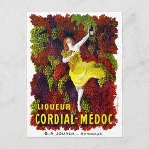 Liquer Cordial-Medoc Vintage Poster teruggezet Briefkaart