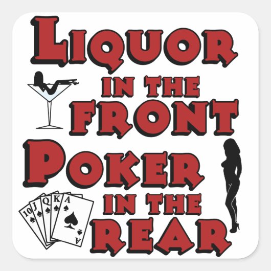 Liqueur Dans Le Poker Avant Dans Le Sticker Arrièr (Devant)