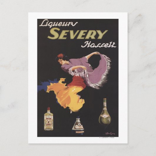 Liqueurs Severy Hasselt Promotion Poster Briefkaart (Voorkant)