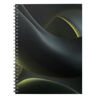 Liquid Chrome Abstract: Dark Iridescence Notitieboek