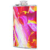 Liquid Flame - Helder Sinaasappel & Geel ontwerp Heupfles (Links)