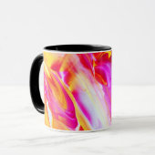 Liquid Flame - Helder Sinaasappel & Geel ontwerp Mok (Voorkant links)