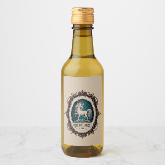 Liquid Funny Sticker Naam Partij Fles Gin Eenhoorn (Voorkant)