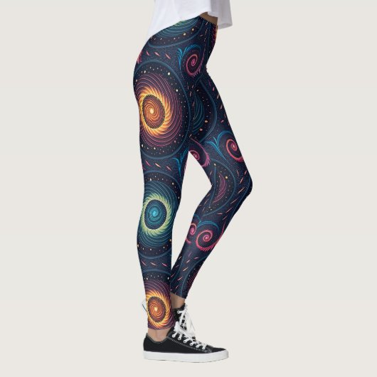 Liquid Galaxy Illusion | Seamless Surreal Gradient Leggings (Rechts)