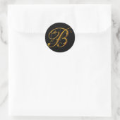 Liquid Gold B monogram Ronde Sticker (Tas)
