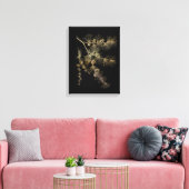 Liquid Gold pine tree branch Plants nature art  Canvas Afdruk (Insitu (Woonkamer))