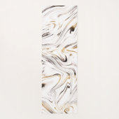 Liquid Gold Silver Black Marmer #1 Yogamat (Achterkant)