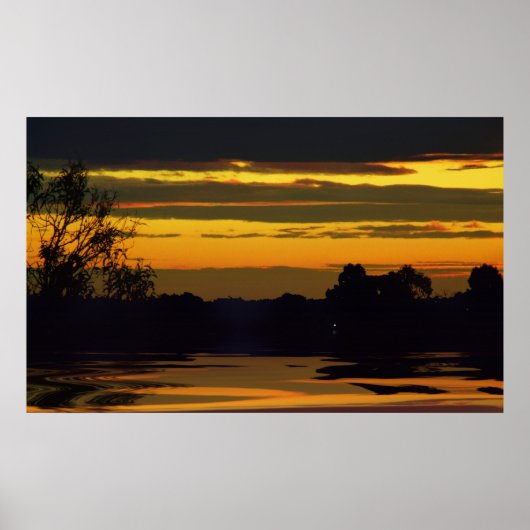 Liquid Gold Sunset Poster (Voorkant)