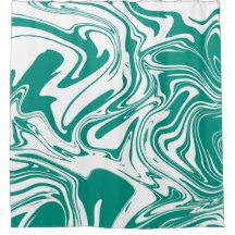 Liquid Hedendaagse Blauwgroen Marmeren Swirls Lava