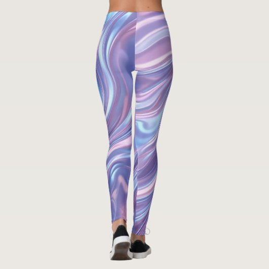 Liquid Holographic Flow – Seamless Abstract Leggings (Achterkant)
