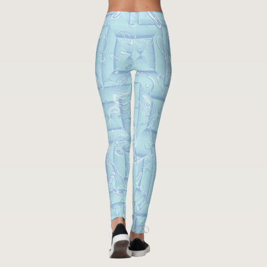 Liquid Ice Luxe - Leggings Motifs Aqua futuristes (Dos)