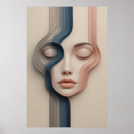 Liquid Identity Poster Abstracte muurkunst