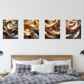 Liquid Metal Art Prints – Abstract Metallic Design (Slaapkamer)
