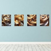 Liquid Metal Art Prints – Abstract Metallic Design (Houten vloer)