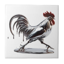 Liquid Metal Rooster Tegel