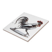 Liquid Metal Rooster Tegel Tegeltje (Zijkant)