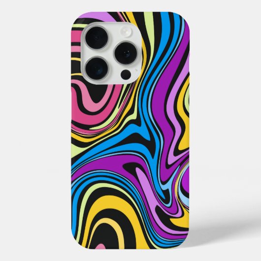 Liquid Paint Marbling Effect iPhone Case (Achterkant)