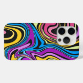 Liquid Paint Marbling Effect iPhone Case (Achterkant (horizontaal))