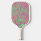 Liquid Patterned Pink Purple Script Name Pickleball Paddle (Achterkant)