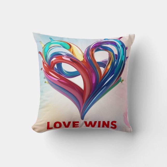 Liquid Rainbow Love wint Kussen (Voorkant)