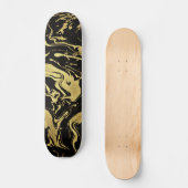 Liquid Rich Gold black zwemt dij Skateboard (Voorkant)