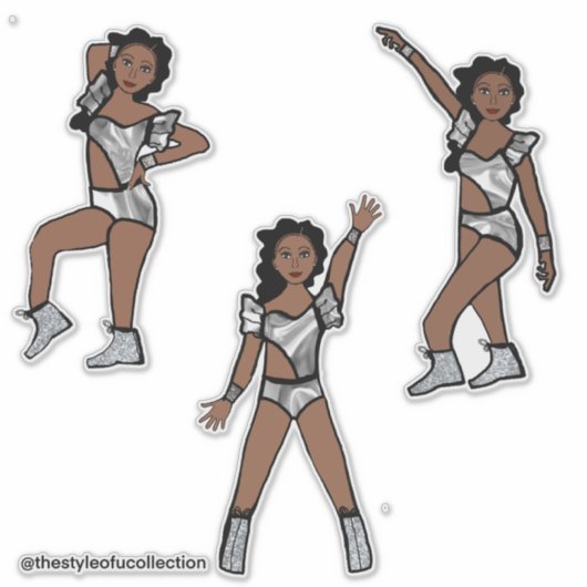 Liquid Silver Dancer #1 Sticker (Voorkant)