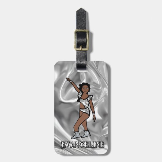 Liquid Silver White Dancer #1  Bagagelabel (Voorkant verticaal)