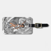 Liquid Silver White Dancer #2 Bagagelabel (Voorkant horizontaal)
