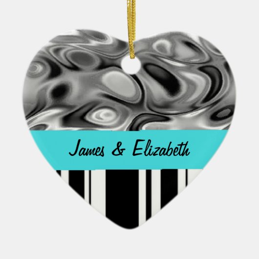 Liquid Stripes Love Ornament (Voorkant)