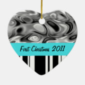 Liquid Stripes Love Ornament (Achterkant)