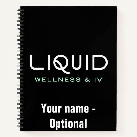 Liquid Wellness & IV Notebook - Black Notitieboek (Voorkant)