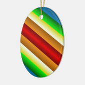 Liquidartz Double Edged Rainbow Keramisch Ornament (Links)