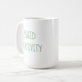 Liquide Créativité Café Humour Mug (Devant gauche)