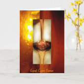 Liquide, cuivre, lever de soleil - carte de voeux (Fleur jaune)