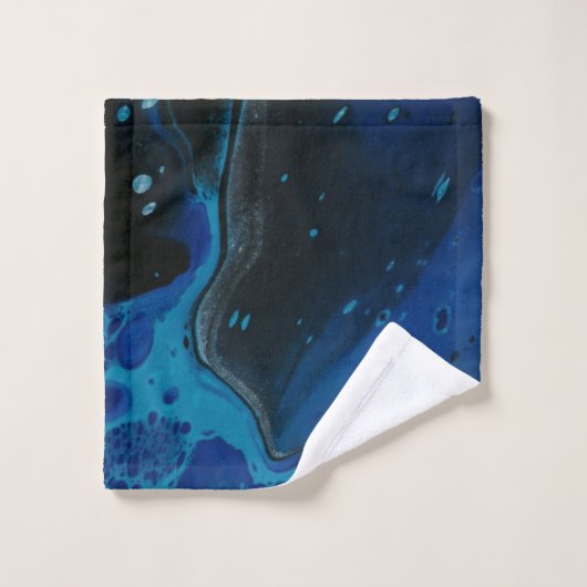 Liquide psychédélique bleu foncé (Gant de toilette)