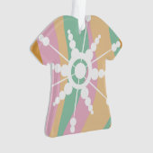 Liquide Tie Dye Rétro Groovy Noël Beige Vert (devant)