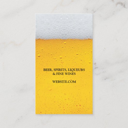 Liquor Bierwinkel Visitekaartje (Achterkant)