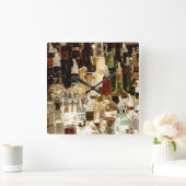 Liquor Bottles Vierkante Klok (Huis)