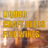 Liquor Craft Beer Fine Wines Shop Raamsticker (Vel 2)