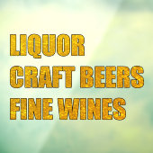 Liquor Craft Beer Fine Wines Shop Raamsticker (Vel 3)