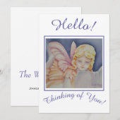 Lire Angel Penser à vous Carte de vacances (Devant / Derrière)